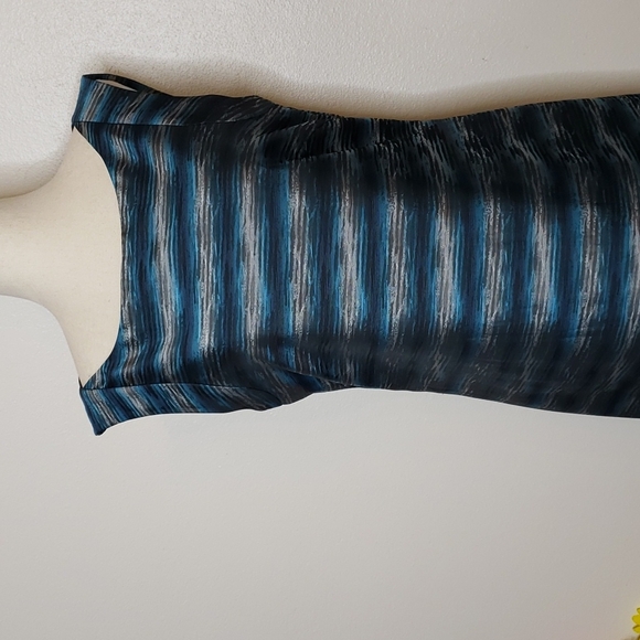 Antonio Melani Sheath Metallic Dress Y2K 90s Vintage Shimmer Elegant Summer Chic - Picture 2 of 9